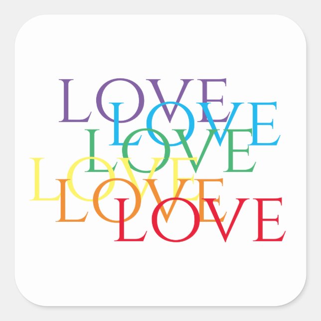 PEGATINA CUADRADA AMOR A LOS PEGATINAS GRANDES Y CUADRADOS (Anverso)