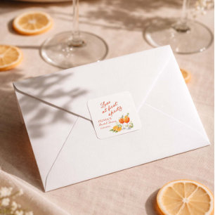 Pegatina Cuadrada Amor a Primera Spritz Despedida de Soltera