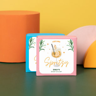 Pegatina Cuadrada Amor a Primera Spritz Despedida de Soltera Acuarel