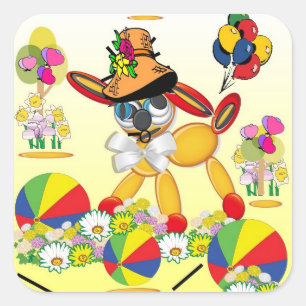 Pegatina Cuadrada Amor adolescente