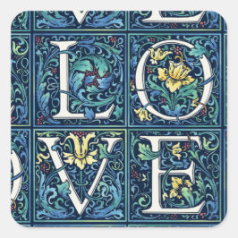 Pegatina Cuadrada Amor colorido