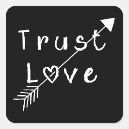 Pegatina Cuadrada Amor de confianza