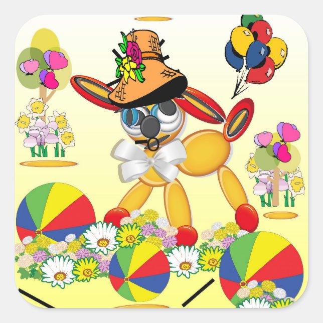 Pegatina Cuadrada Amor de las putas (Anverso)