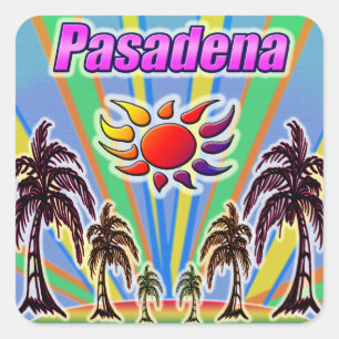 Pegatina Cuadrada Amor de verano de Pasadena