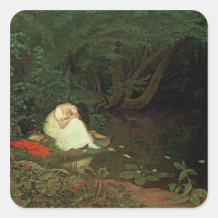 Pegatina Cuadrada Amor decepcionado, 1821
