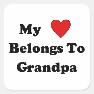 Pegatina Cuadrada Amor del abuelo