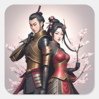 Pegatina Cuadrada Amor Fierce, Bordes Suaves.