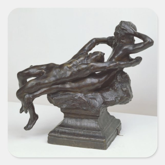 Pegatina Cuadrada Amor huyendo, 1881 (Anverso)