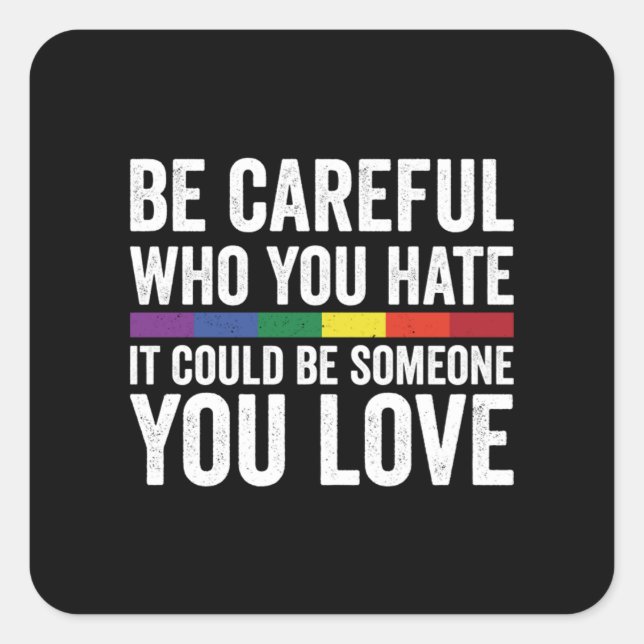 Pegatina Cuadrada Amor LGBT......................................... (Anverso)