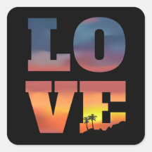 Amor por el atardecer tropical