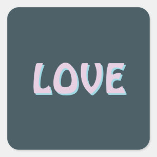 PEGATINA CUADRADA AMOR REGALO SIMPLE MUJERES NOVIA AMIGA