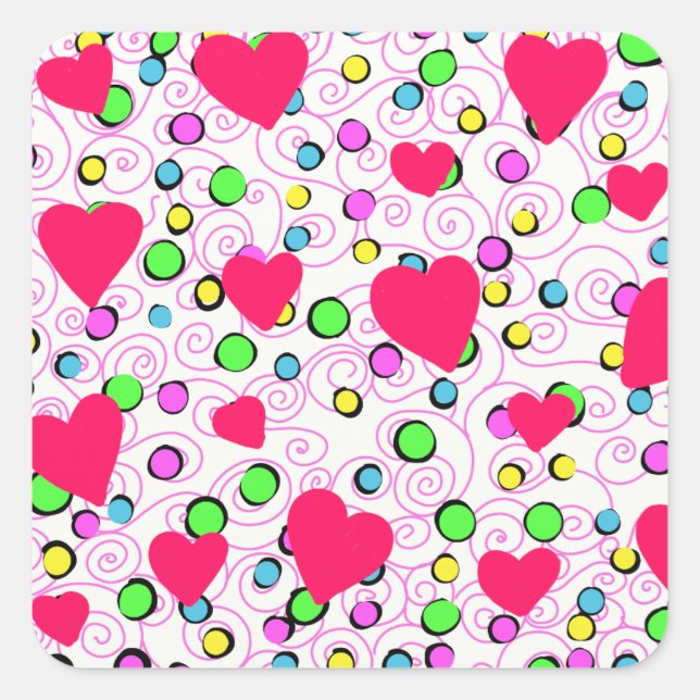 Pegatina Cuadrada Amore (Anverso)