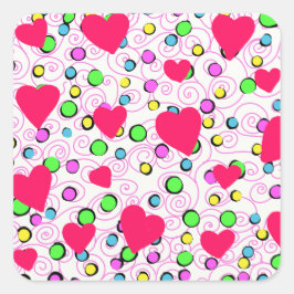 Pegatina Cuadrada Amore