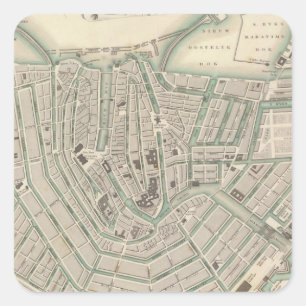 Pegatina Cuadrada Amsterdam 2