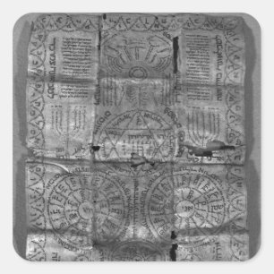 Pegatina Cuadrada Amulet cabalista