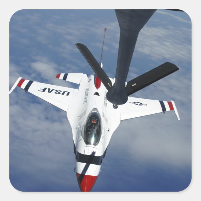 Pegatina Cuadrada An Altus KC-135 Stratotanker (Anverso)