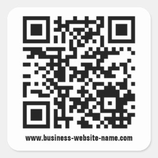 Pegatina Cuadrada Añadir el código QR de su empresa