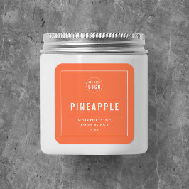 Pegatina Cuadrada Añadir el logotipo Borde blanco y colores Personal