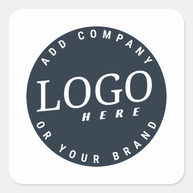 Pegatina Cuadrada Añadir el logotipo profesional (Anverso)