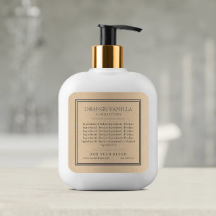 Pegatina Cuadrada Añadir Kraft de ingredientes de borde gris de marc