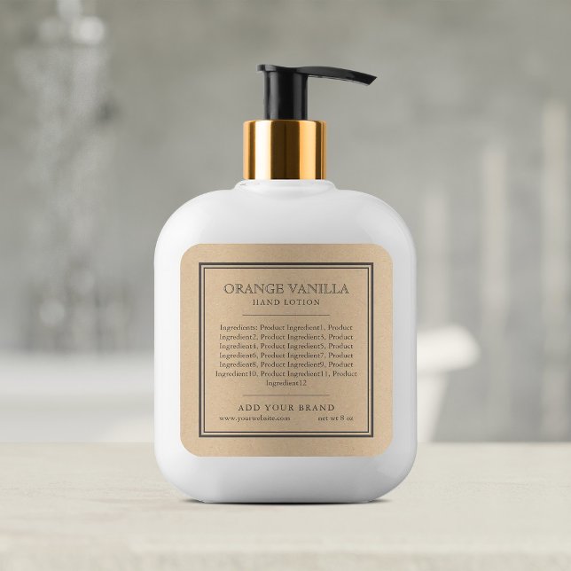 Pegatina Cuadrada Añadir Kraft de ingredientes de borde gris de marc (Subido por el creador)