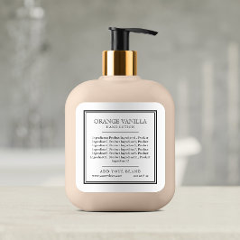 Pegatina Cuadrada Añadir los ingredientes de borde negro clásicos