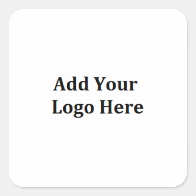 Pegatina Cuadrada Añadir su logotipo Pegatinas de logotipos personal (Anverso)