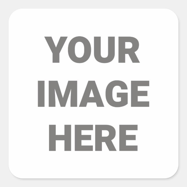 Pegatina Cuadrada Añadir su propio diseño fotográfico (Anverso)