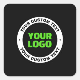 Pegatina Cuadrada Añadir su propio logotipo comercial o diseño carga