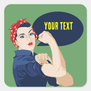 Pegatina Cuadrada Añadir su propio texto al rompeolas