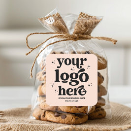 Pegatina Cuadrada Añadir un logotipo promocional de marca