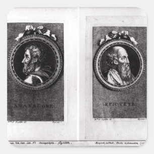 Pegatina Cuadrada Anaxagorus y Epictetus