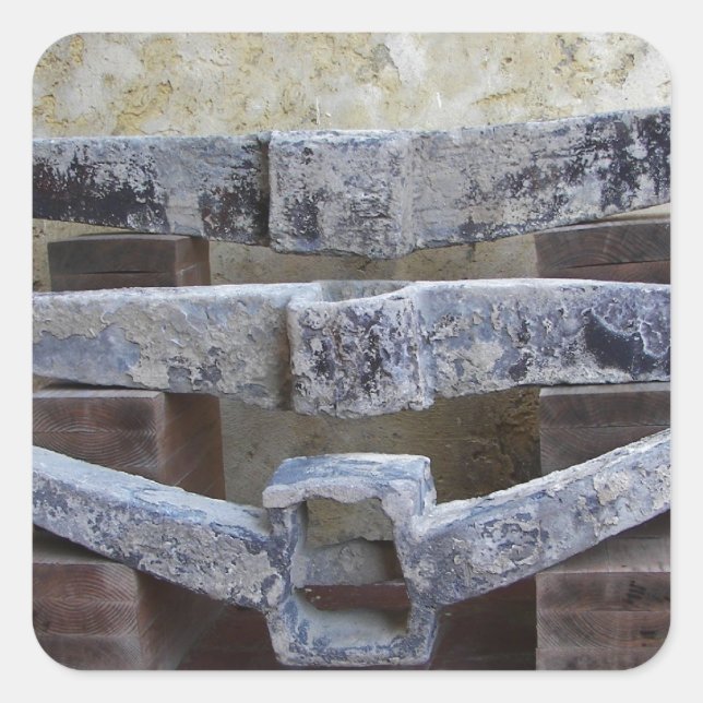 Pegatina Cuadrada Anchores romanos (Anverso)