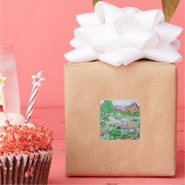 Pegatina Cuadrada Andean Mountains Sticker