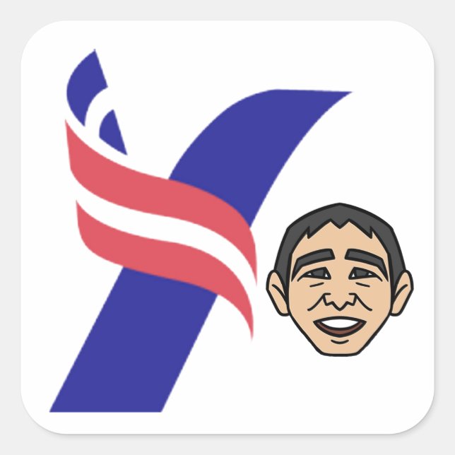 Pegatina Cuadrada Andrew Yang 2020 (Anverso)