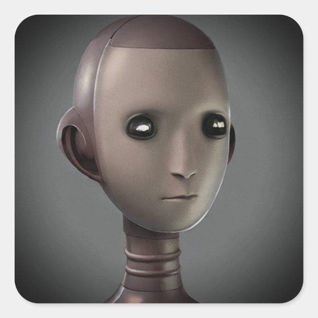 Pegatina Cuadrada Android (Anverso)