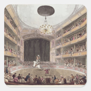 Pegatina Cuadrada Anfiteatro de Astley de Ackermann