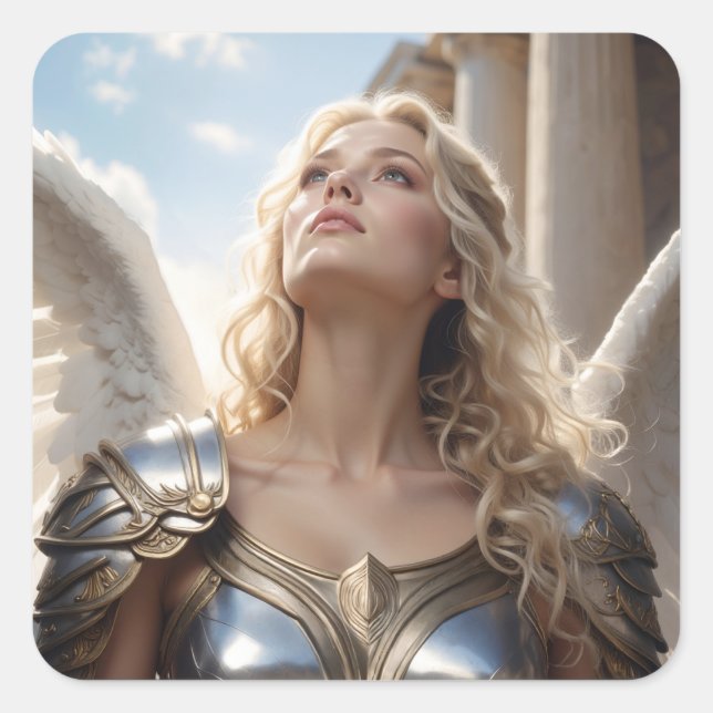 PEGATINA CUADRADA ÁNGEL (Anverso)