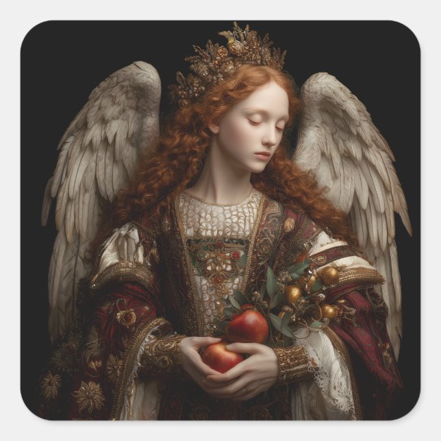 Pegatina Cuadrada Angel (Anverso)