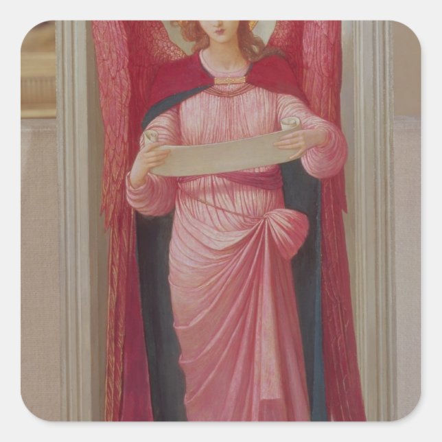 Pegatina Cuadrada Ángel (Anverso)