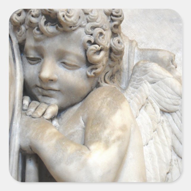 Pegatina Cuadrada Ángel de Venecia (Anverso)