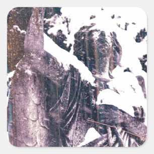 Pegatina Cuadrada Ángel del invierno