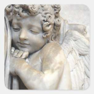 Pegatina Cuadrada Ángel en Venecia