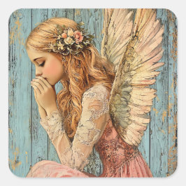 Pegatina Cuadrada Angel Grace