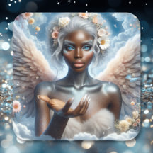 Ángel negro con ojos azules