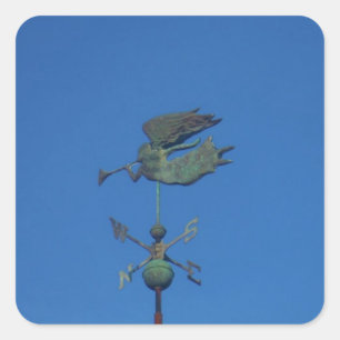 Pegatina Cuadrada Angel Weather Vane