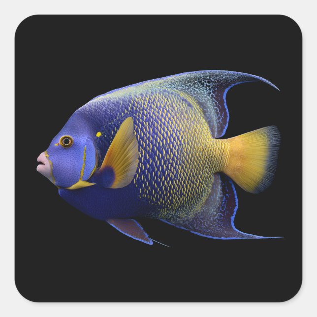 Pegatina Cuadrada Angelina (Anverso)