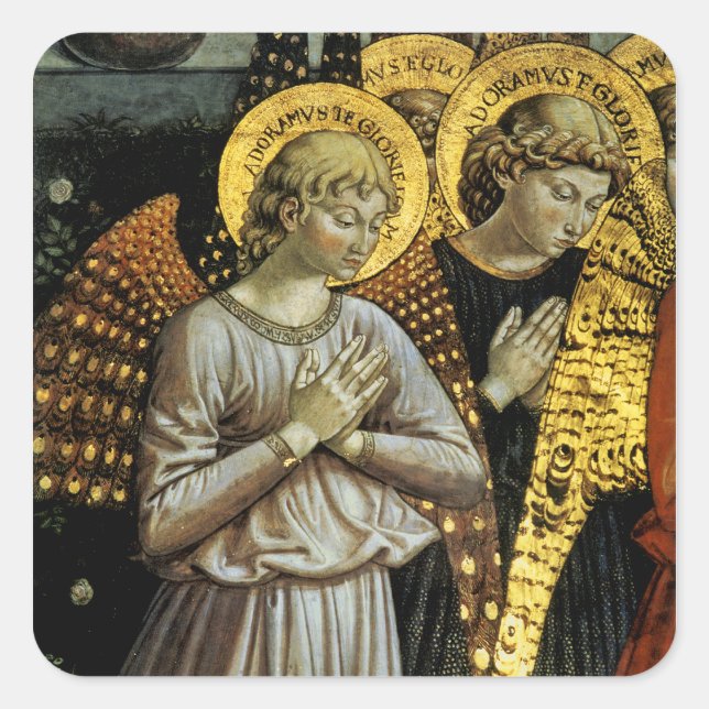 Pegatina Cuadrada Angels (Anverso)