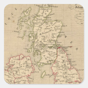 Pegatina Cuadrada Angleterre, Irelande & Ecosse 1281 a 1400
