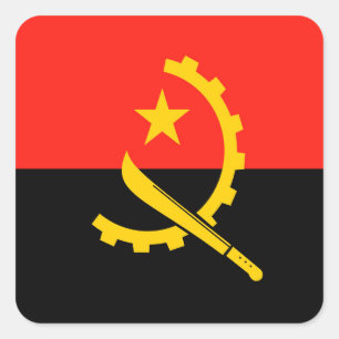 Pegatina Cuadrada Angola